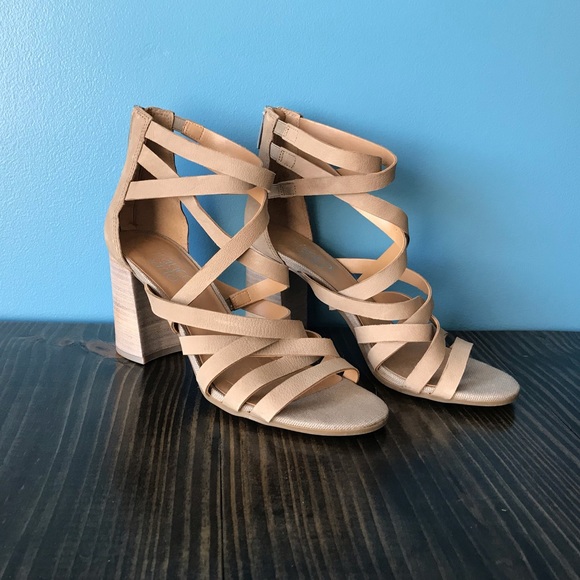 Franco Sarto Shoes - Nude Gladiator styled Heels